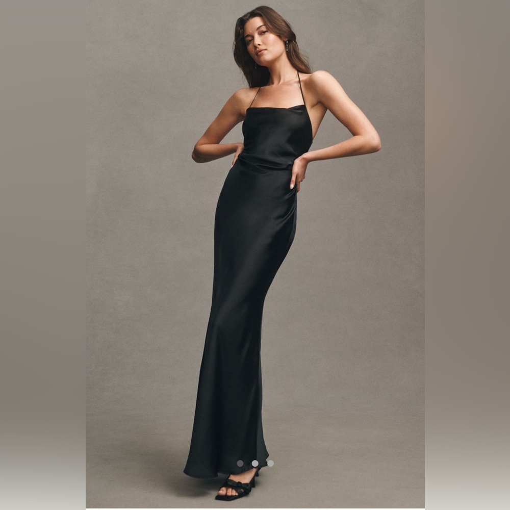 BHLDN Black Backless Dress